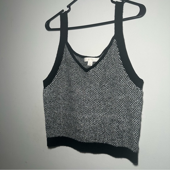 Lilly Pulitzer Black Safari Tweed Knit Cormac Sweater Tank Top Size Large - Picture 3 of 13